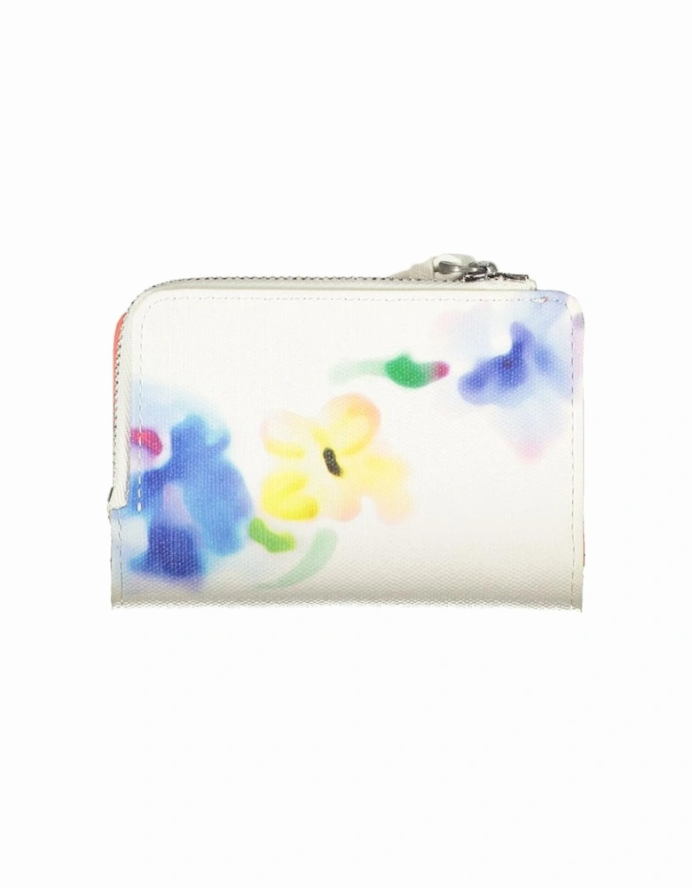 Double Compartment Wallet with Coin Purse and Card Slots Women - White