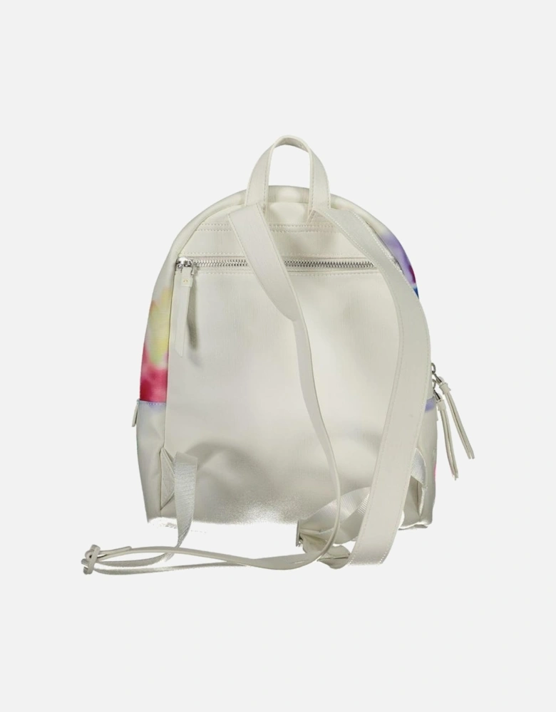 Contrast Detail Backpack with Adjustable Straps Women - White