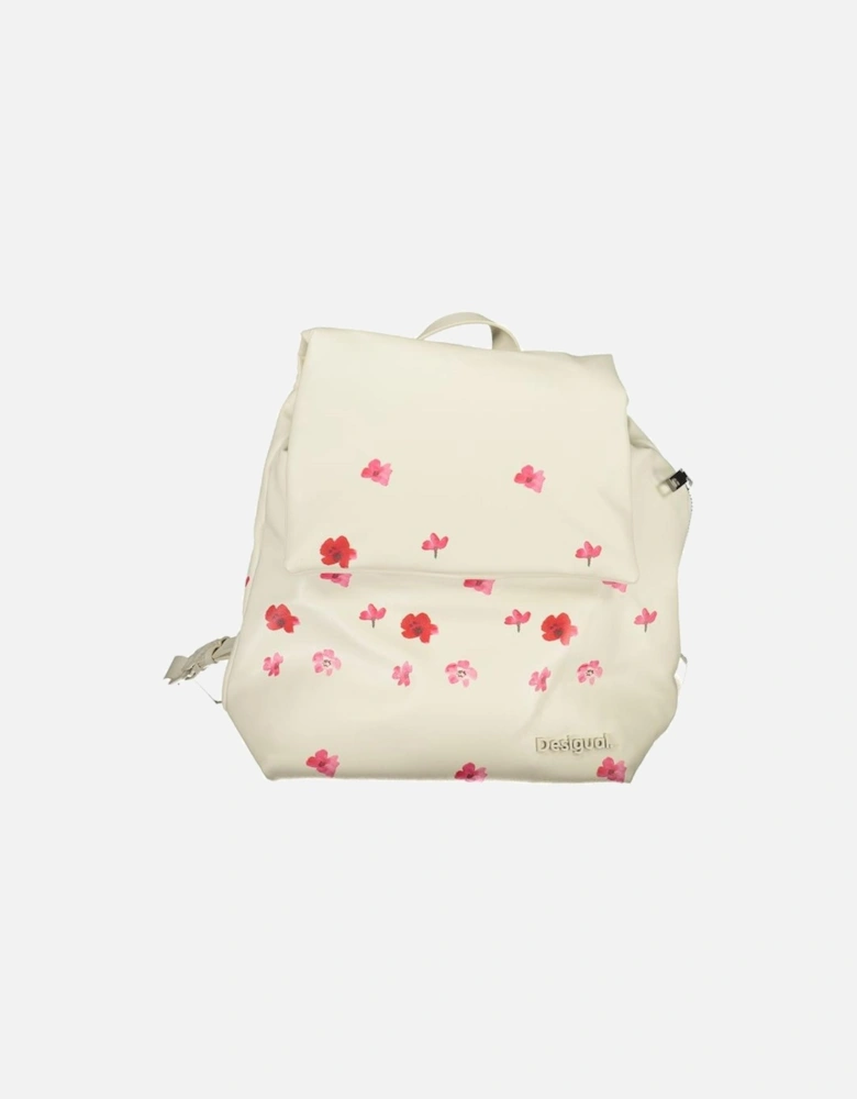 Contrasting Detail Backpack with Adjustable Straps Women - White