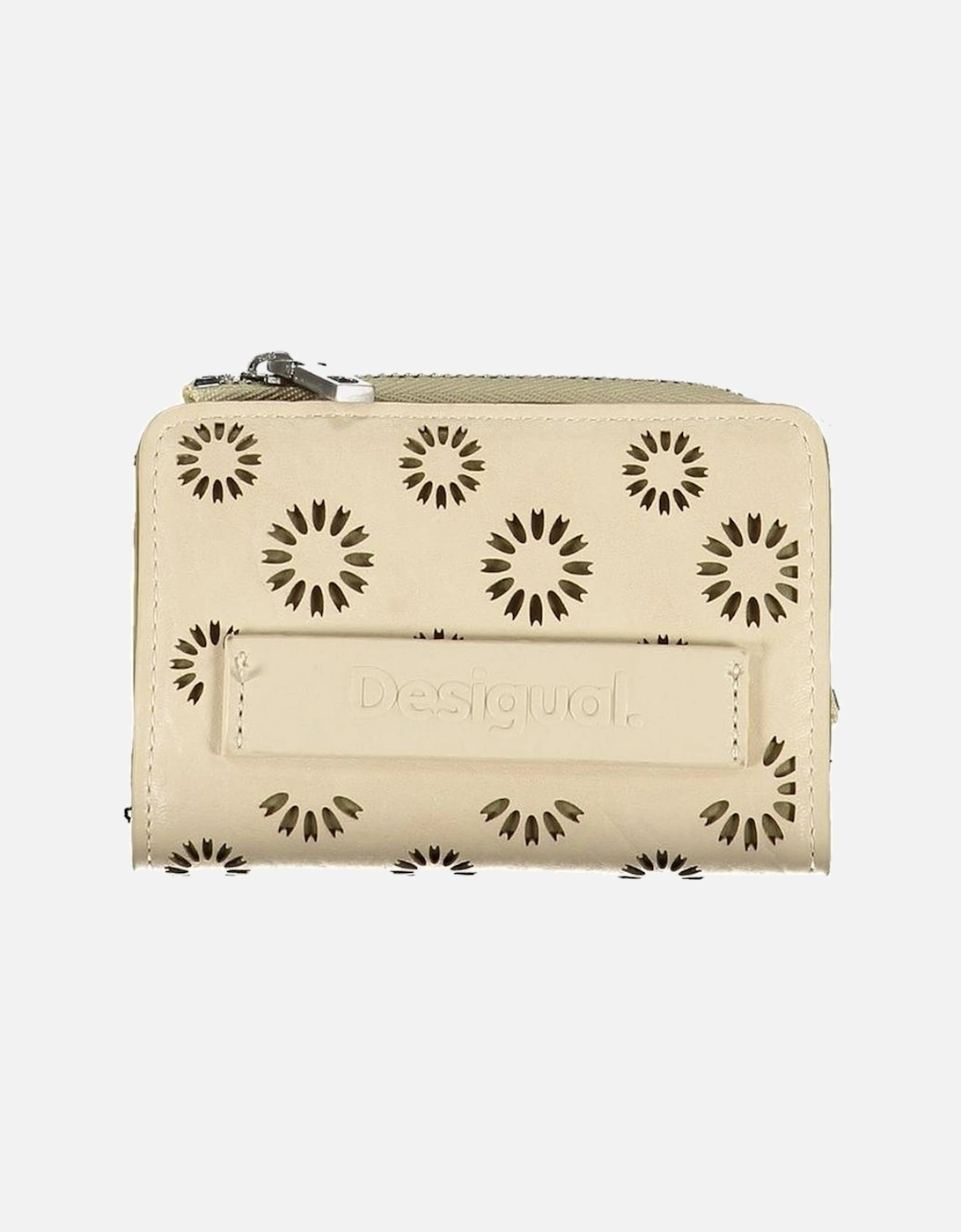 Wallet with 2 compartments and double card slots. Women - Beige, 4 of 3