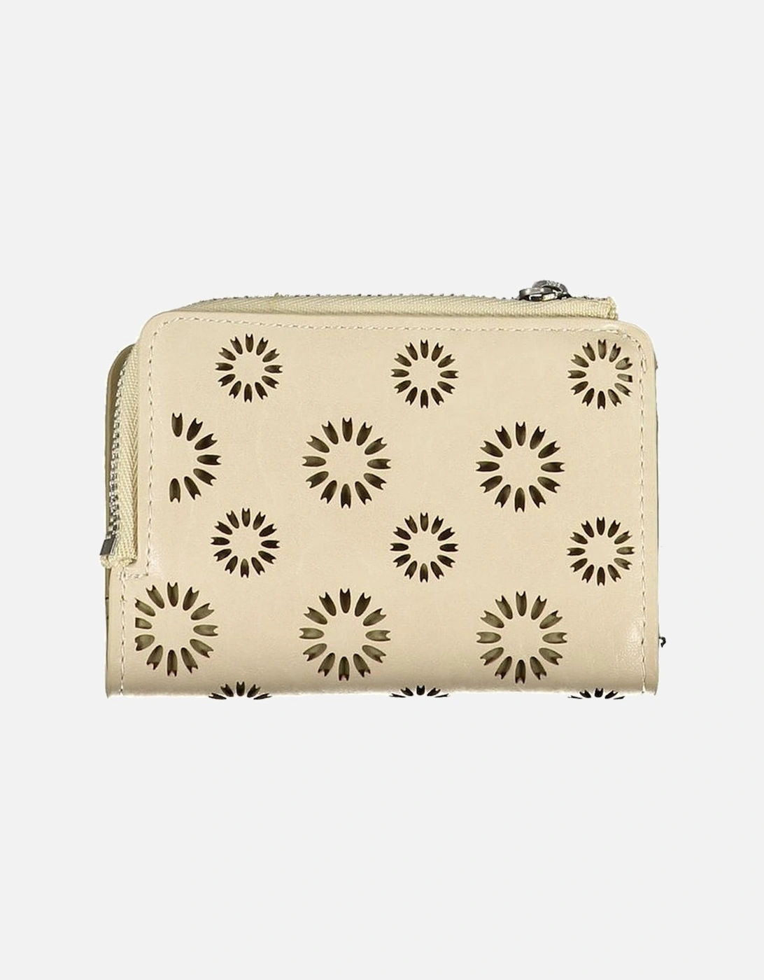 Wallet with 2 compartments and double card slots. Women - Beige