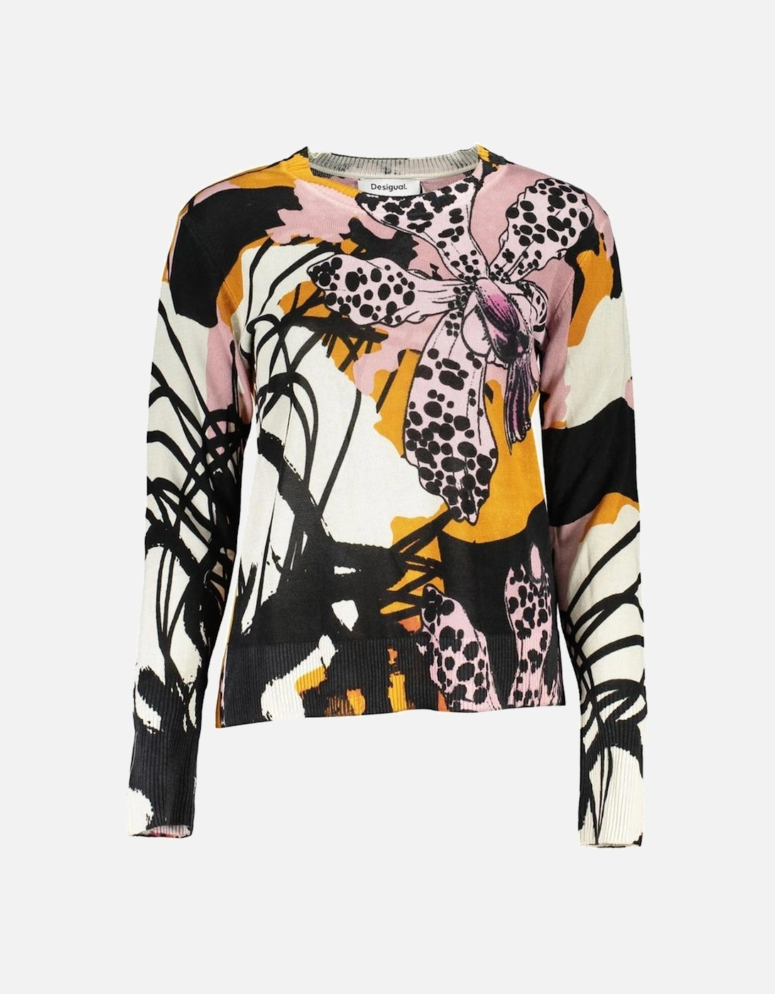 Pattern Crewneck Sweater with Logo Women - Pink, 3 of 2