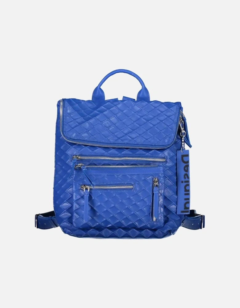 Blue Polyethylene Backpack Women