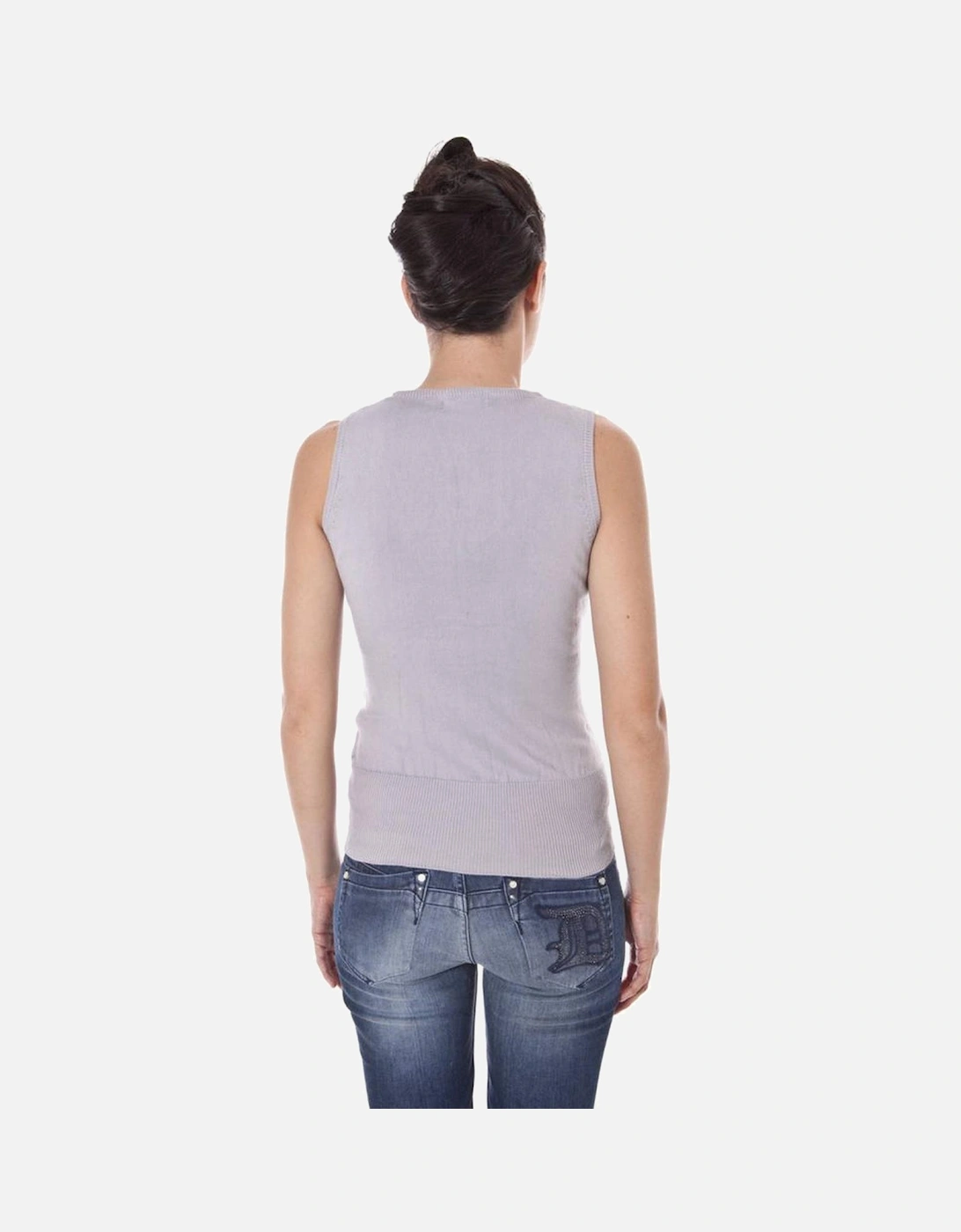 Logo V-Neck Vest Women - Gray Sweaters