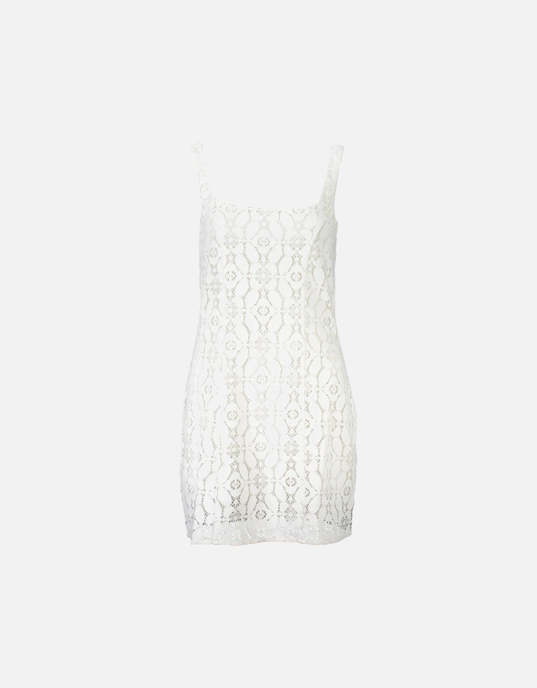 Contrasting Details Sleeveless Dress with Square Neckline and Logo, 3 of 2