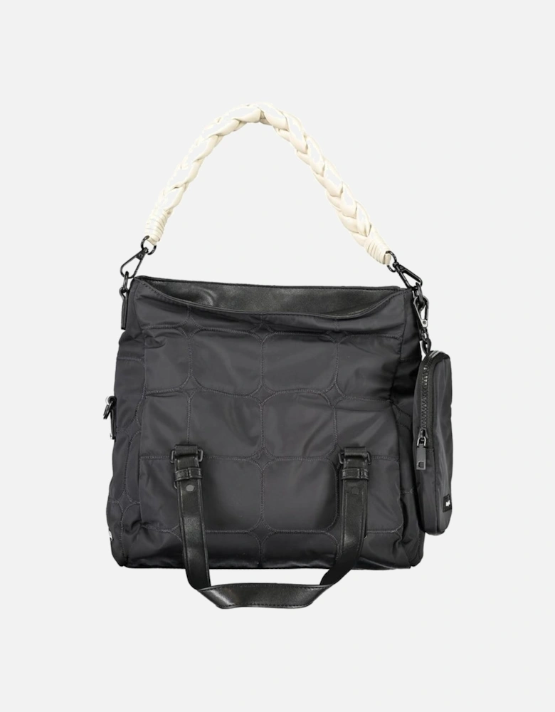 Contrast Detail Zip Bag Women - Black Handbags