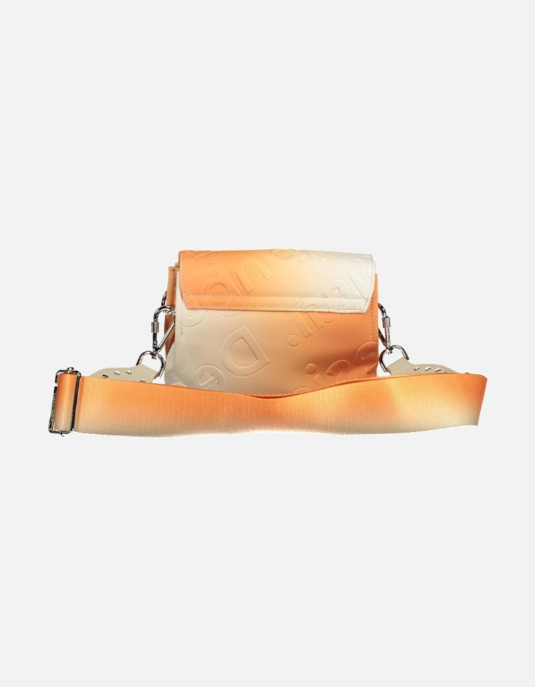 Exquisite Orange Handbag with Adjustable Strap and Multiple