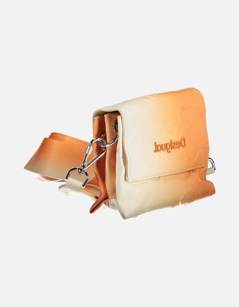 Exquisite Orange Handbag with Adjustable Strap and Multiple
