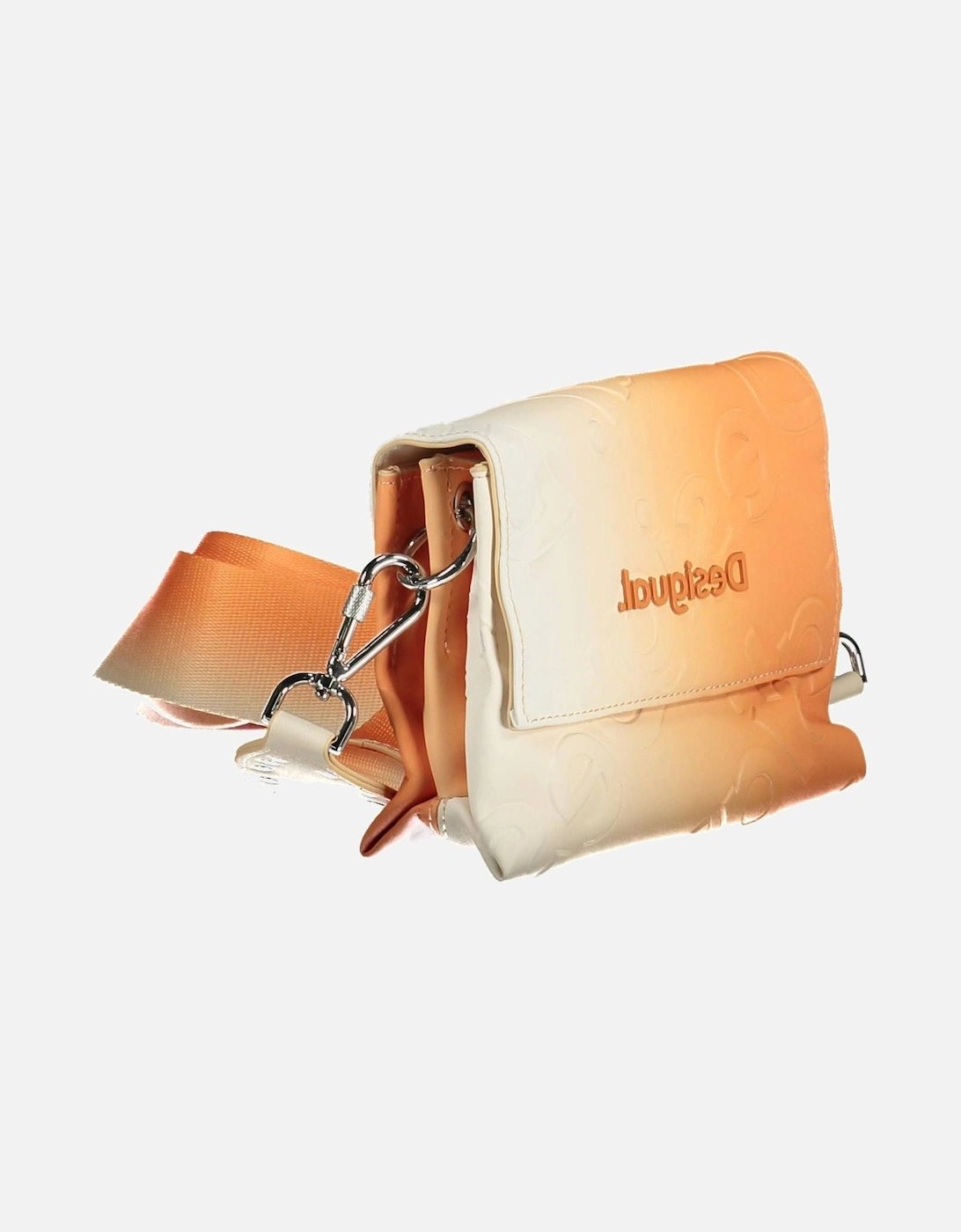Exquisite Orange Handbag with Adjustable Strap and Multiple