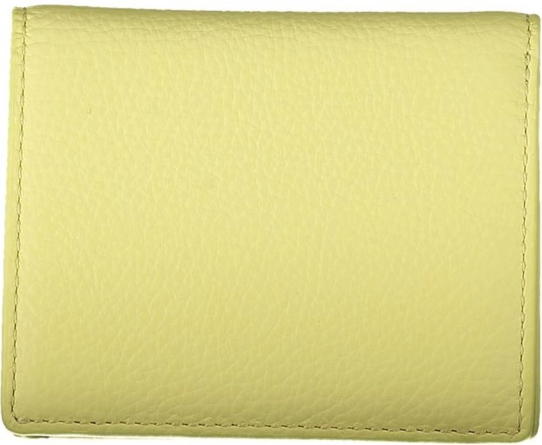 Two-Compartment Wallet with Coin Purse and Card Slots Women - Yellow
