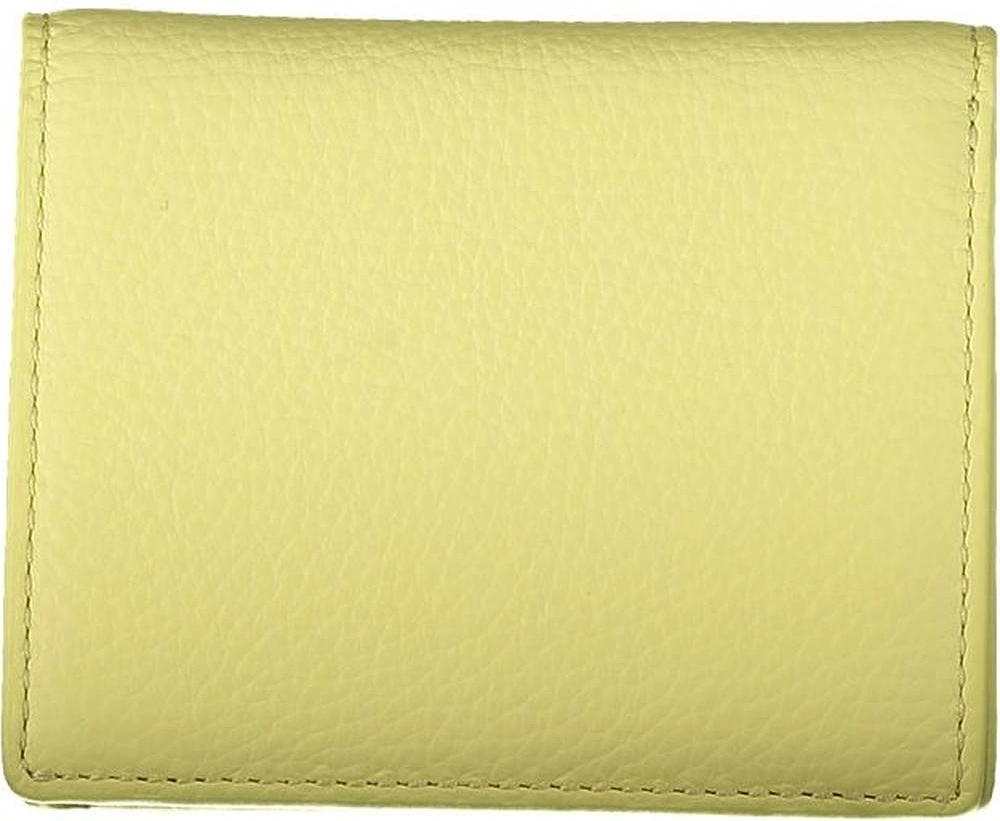 Two-Compartment Wallet with Coin Purse and Card Slots Women - Yellow