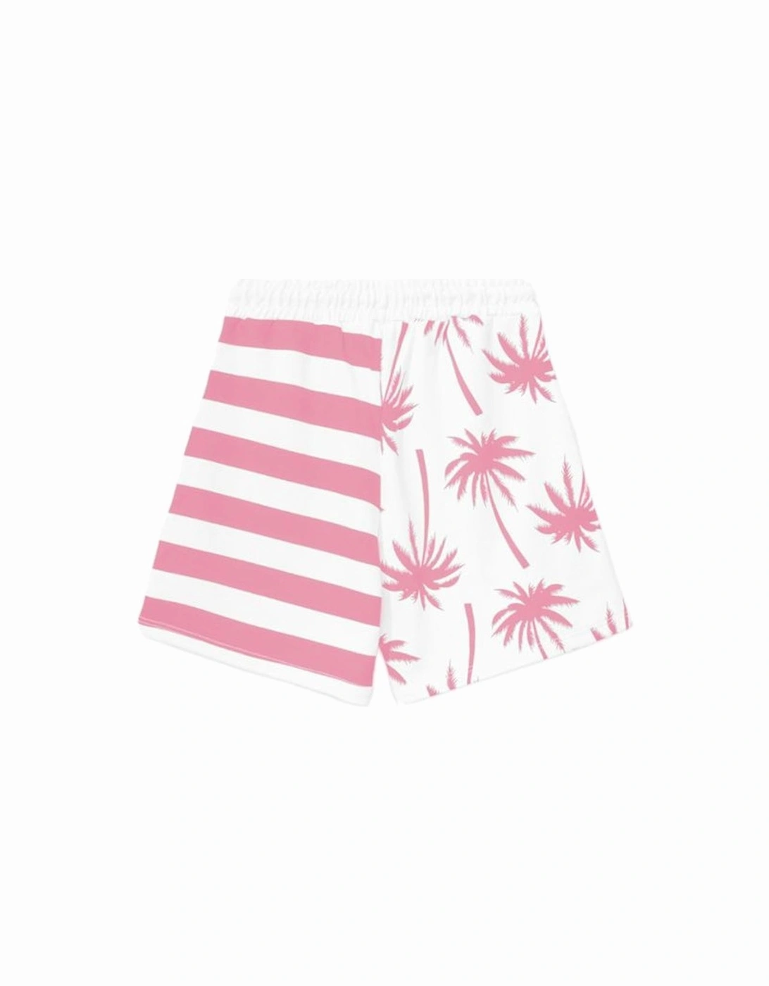 Palm Tree Shorts Pink and White Women