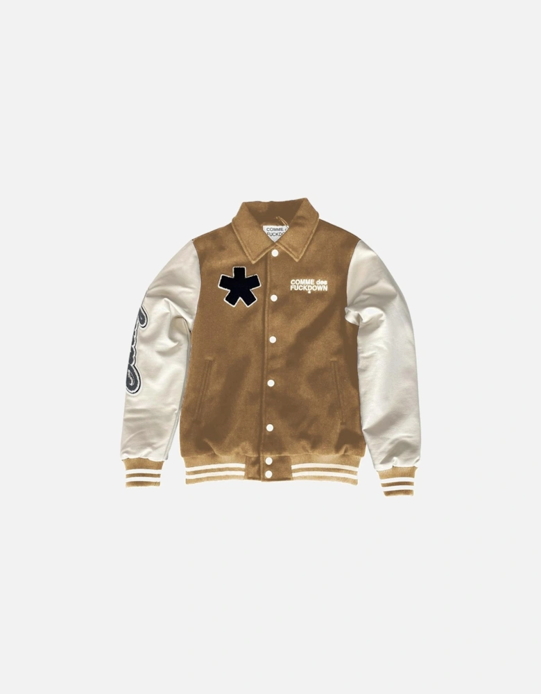 Varsity Jacket Beige Women - Brown Jackets