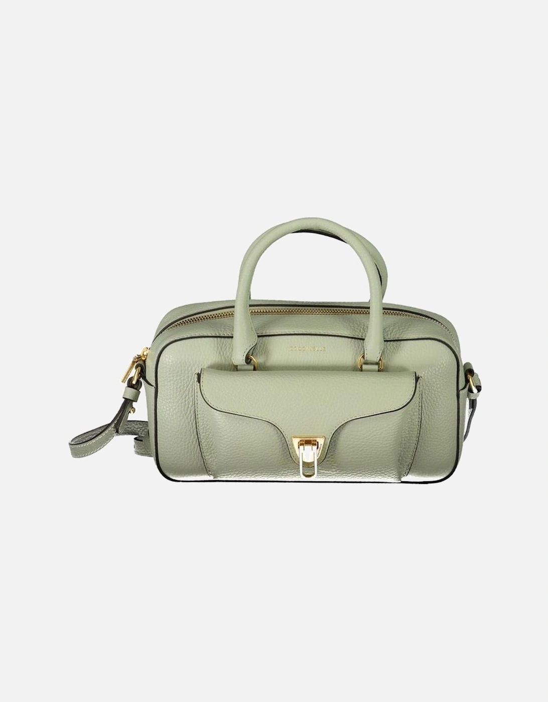 Two-Handle Shoulder Bag with Multiple Pockets and Logo Women - Green, 4 of 3