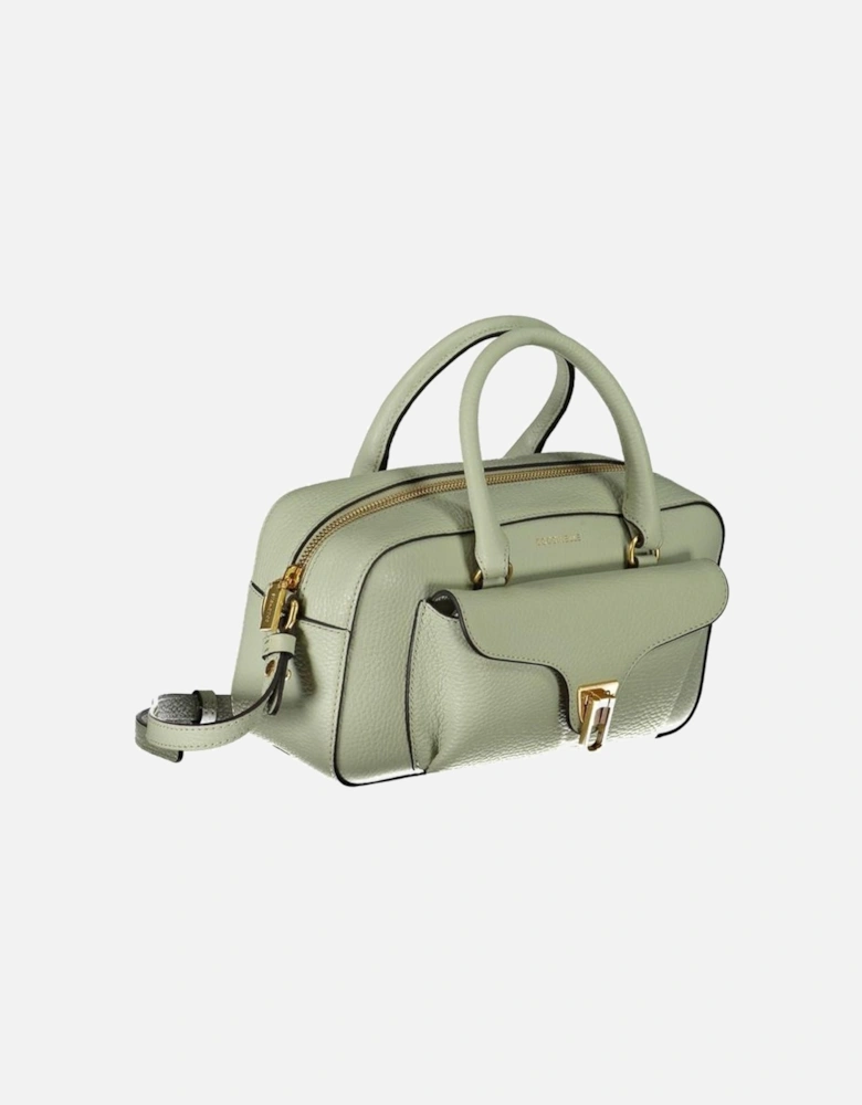 Two-Handle Shoulder Bag with Multiple Pockets and Logo Women - Green