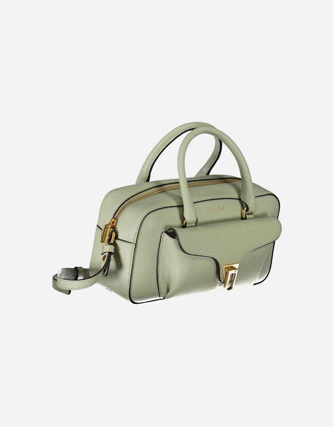 Two-Handle Shoulder Bag with Multiple Pockets and Logo Women - Green