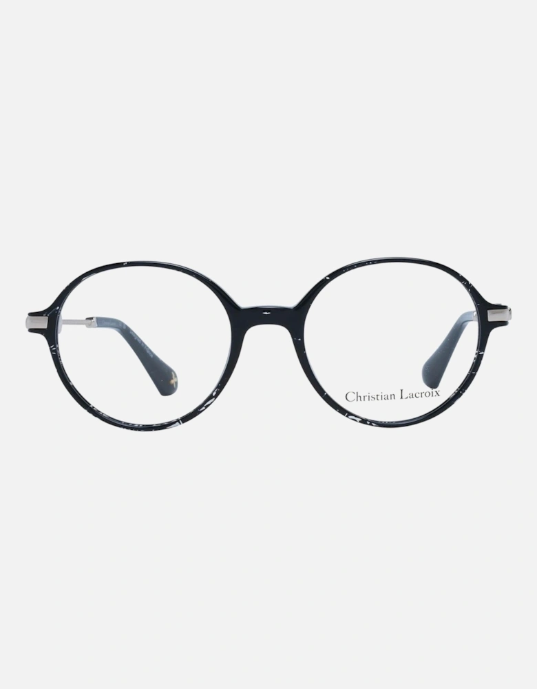 Black Metal & Plastic Panto Glasses with Demo Lenses Women Frames