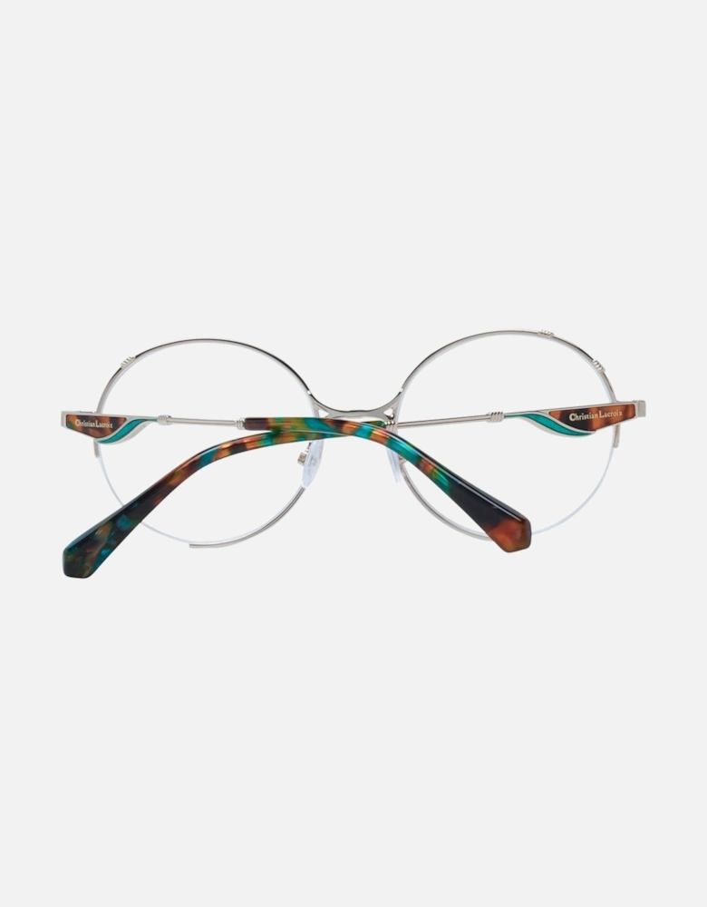 Gold Round Metal Frame Glasses with Plastic Lenses Women