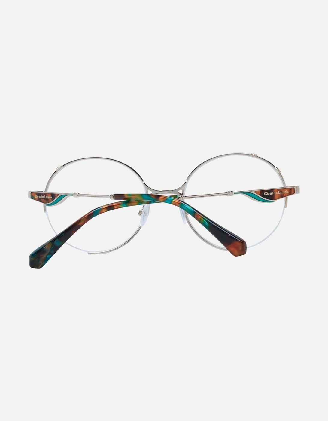 Gold Round Metal Frame Glasses with Plastic Lenses Women