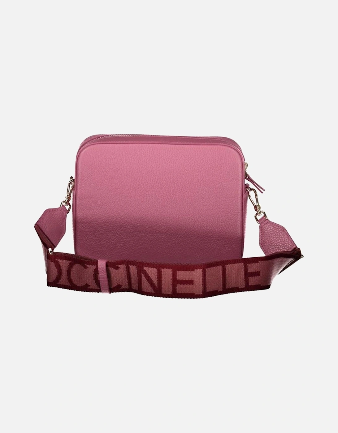 Adjustable Shoulder Bag with Zip Closure and Logo Women - Pink