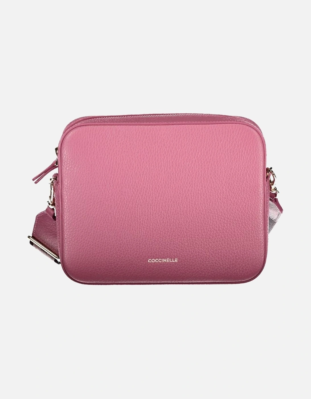 Adjustable Shoulder Bag with Zip Closure and Logo Women - Pink, 4 of 3