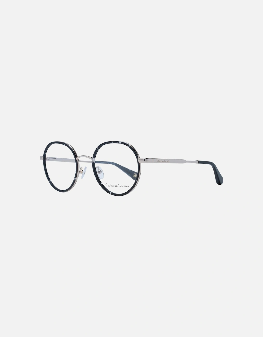 Black Stainless Steel Panto Glasses with Demo Lenses and Spring Hinges, 4 of 3
