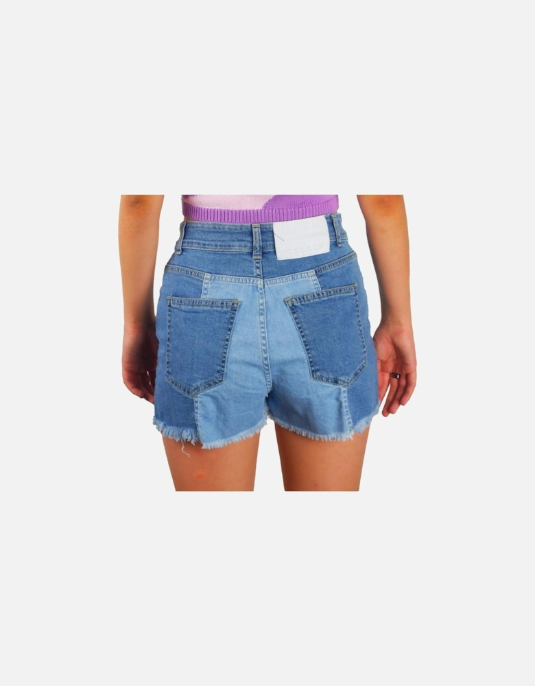 Twotone Denim Shorts Model CO10375 Women - Blue