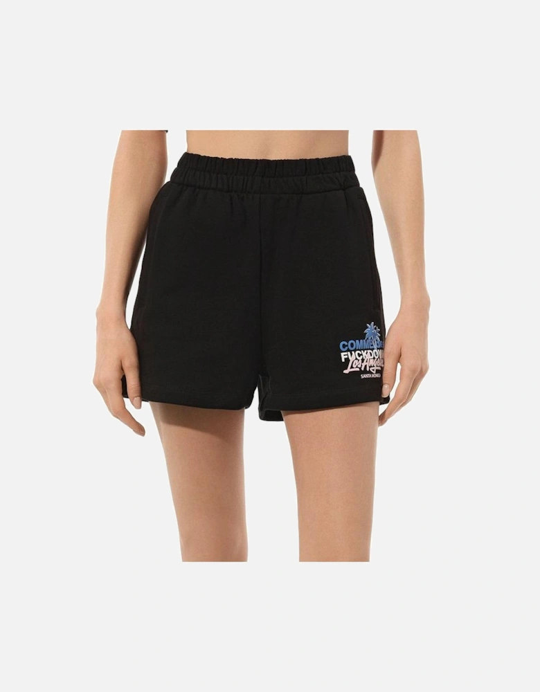 Los Angeles Shorts Palm Tree Graphic Women - Black