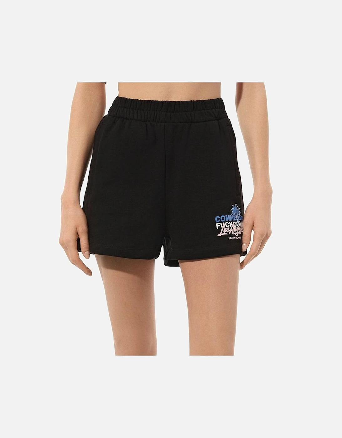 Los Angeles Shorts Palm Tree Graphic Women - Black