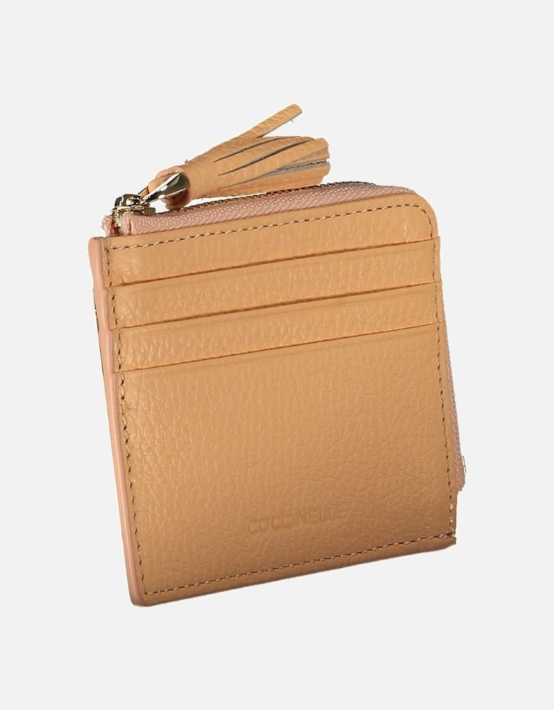 Double-Spaced Central Pocket Card Holder with Logo Women - Orange
