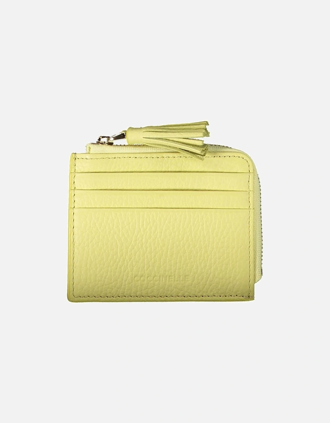 Double-Spaced Card Holder with Central Pocket and Logo Women - Yellow, 4 of 3