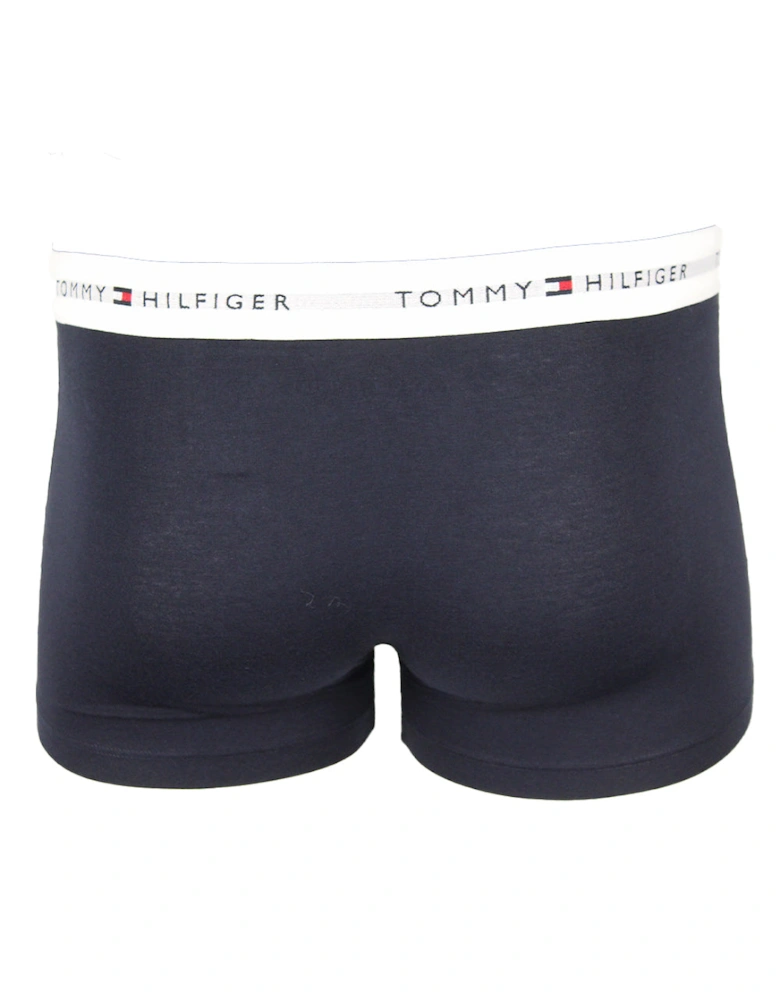 3-Pack Signature Cotton Boxer Trunks, Navy/Red/Blue/White
