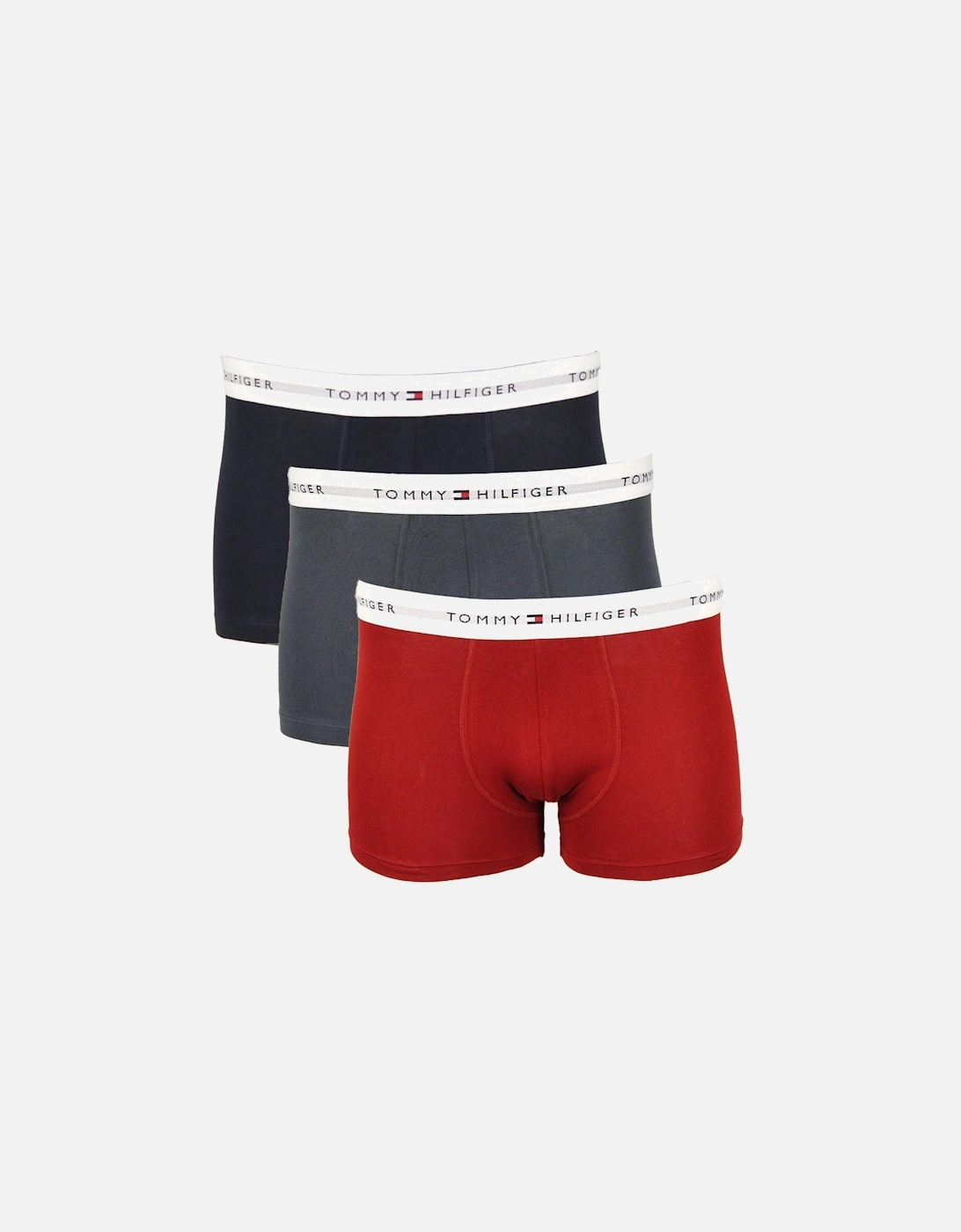 3-Pack Signature Cotton Boxer Trunks, Blue/Red, 6 of 5