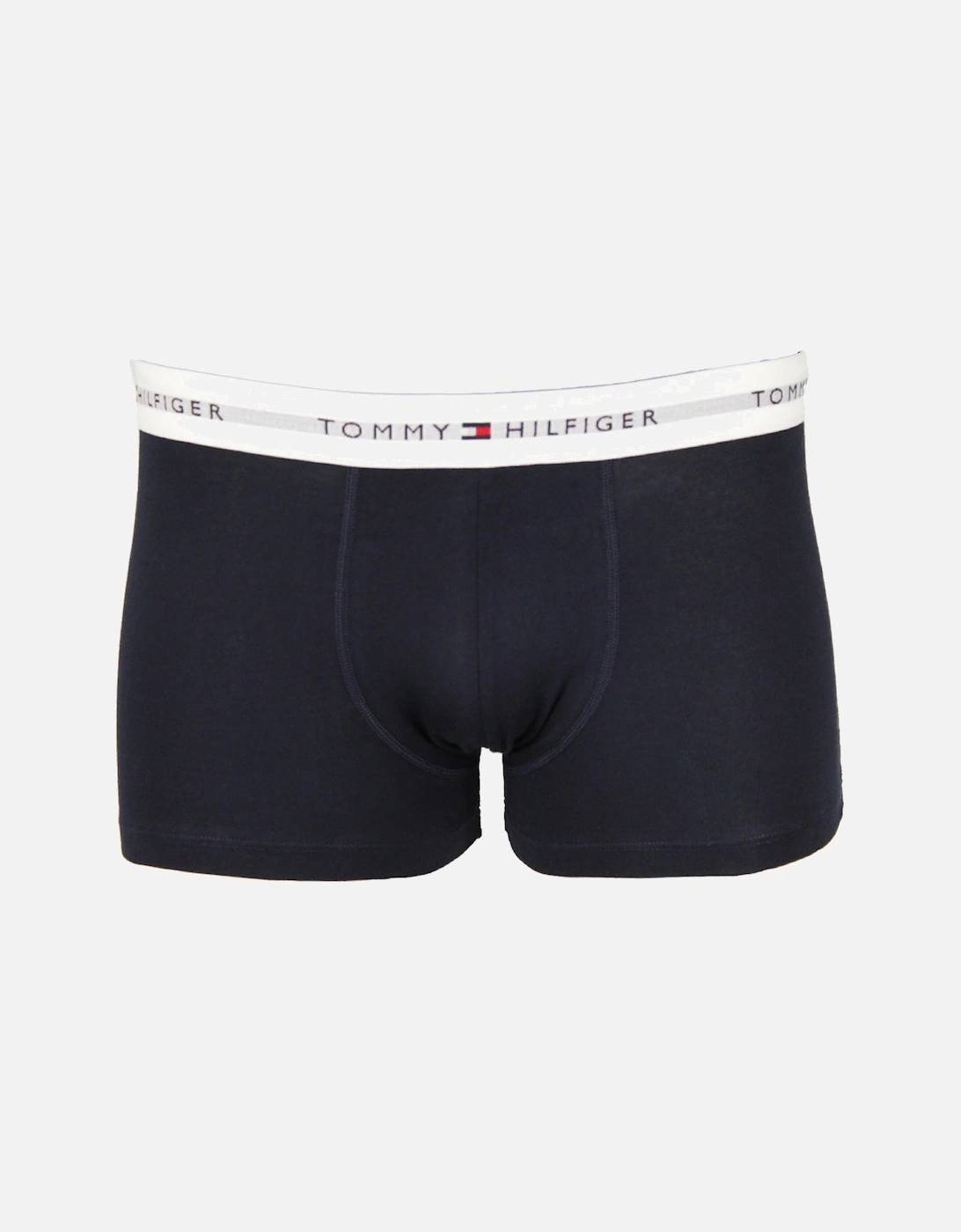 3-Pack Signature Cotton Boxer Trunks, Navy/Red/Blue/White