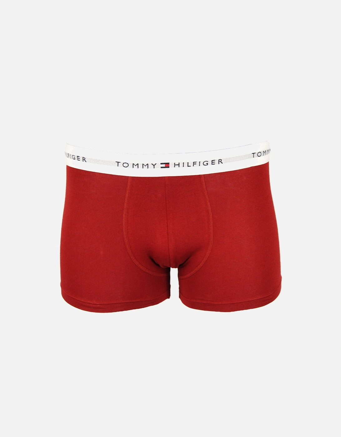 3-Pack Signature Cotton Boxer Trunks, Blue/Red
