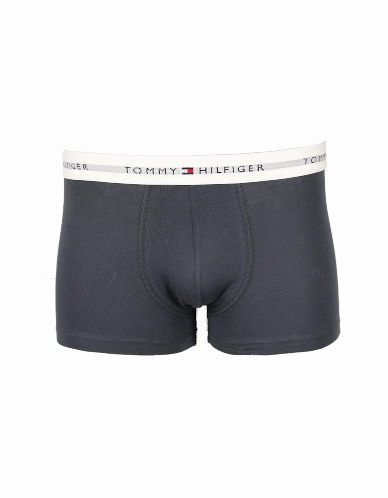 3-Pack Signature Cotton Boxer Trunks, Blue/Red