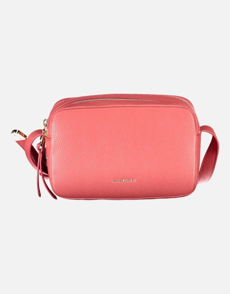 Elegant Pink Leather Shoulder Bag with Logo Women Handbags