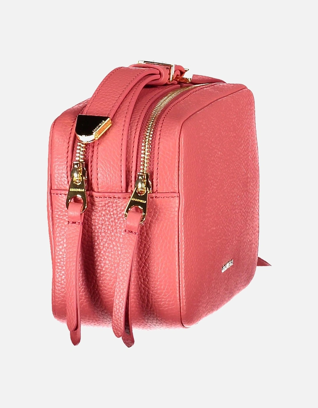 Elegant Pink Leather Shoulder Bag with Logo Women Handbags