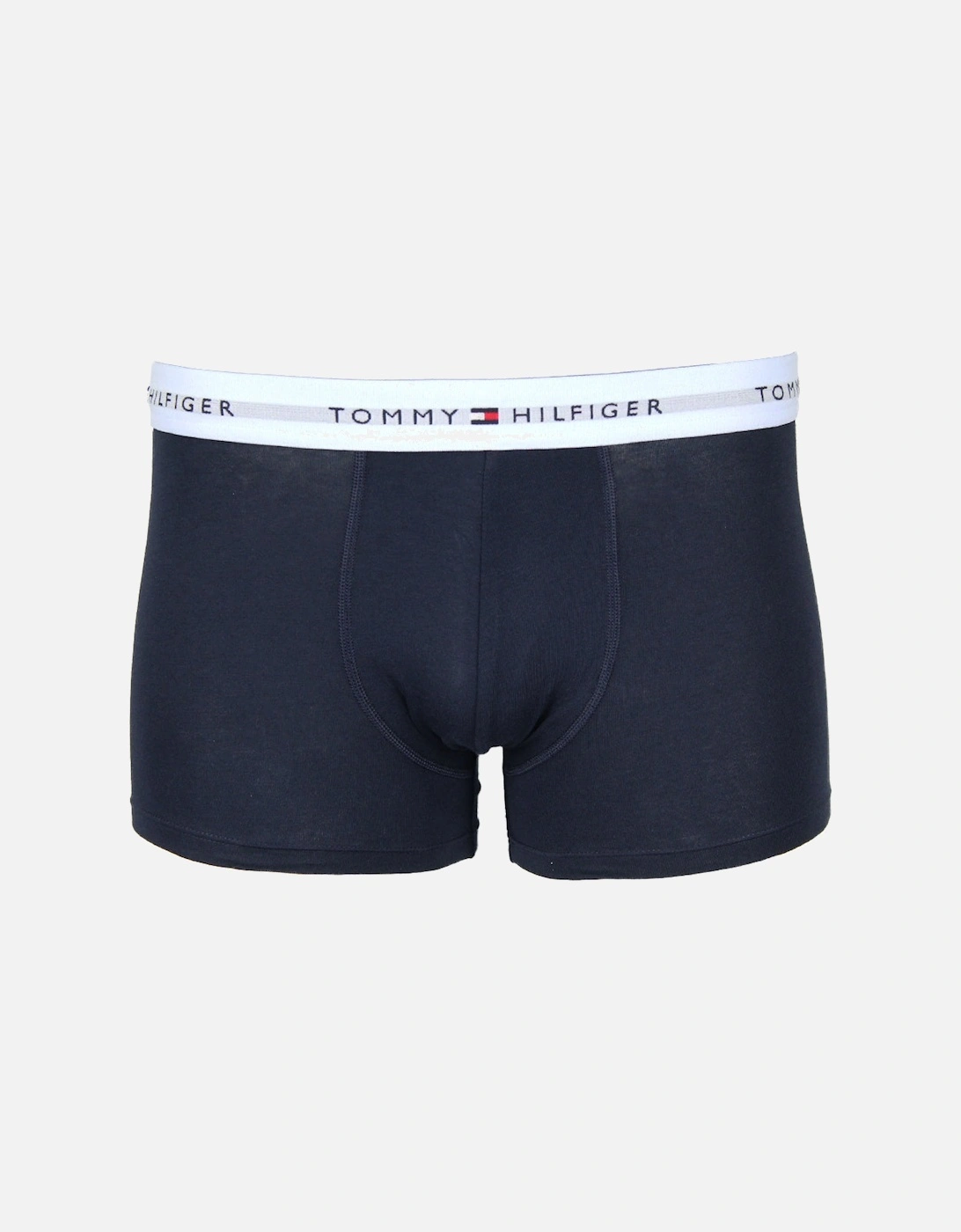 3-Pack Signature Cotton Boxer Trunks, Navy/Red/Blue/White