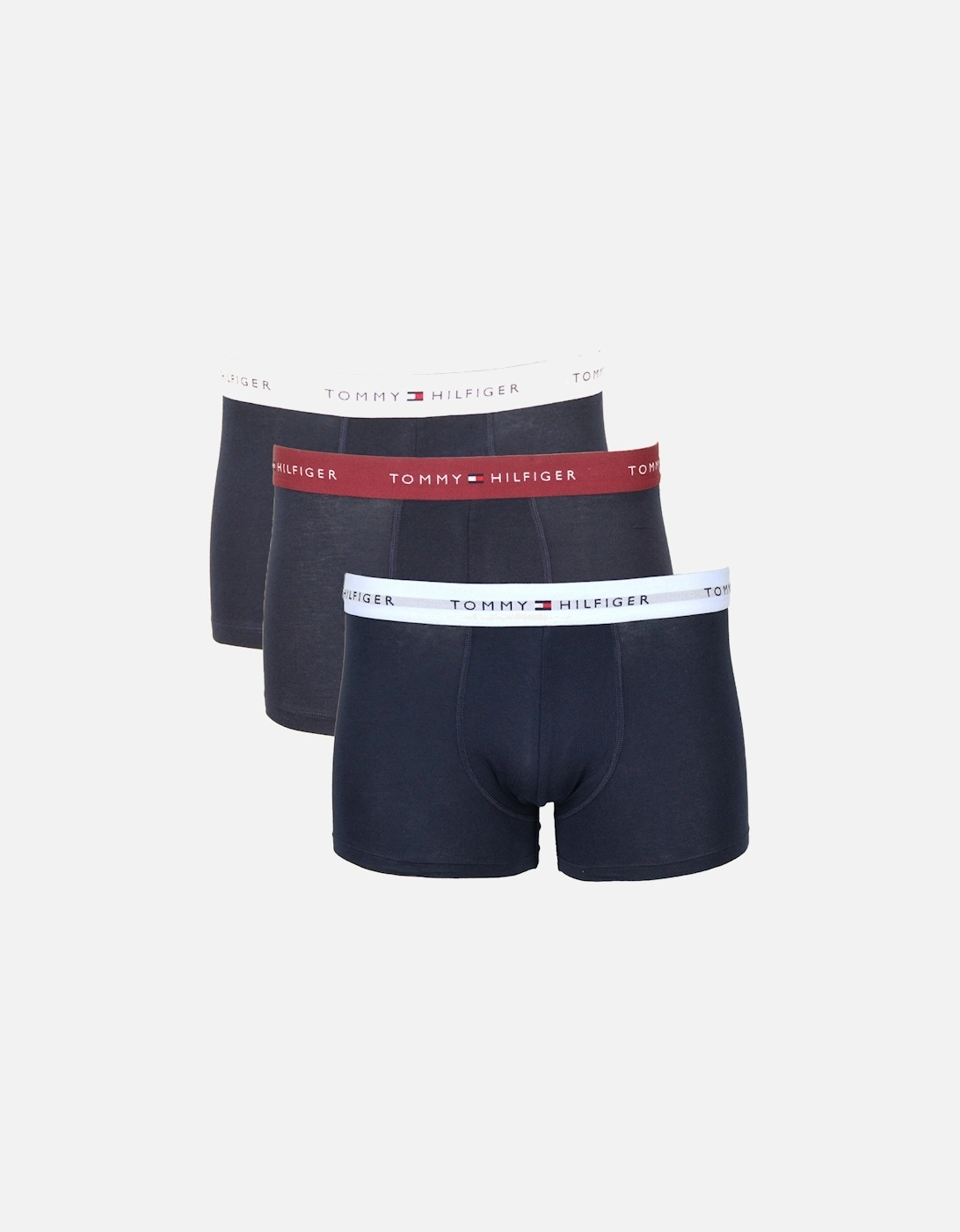 3-Pack Signature Cotton Boxer Trunks, Navy/Red/Blue/White, 6 of 5