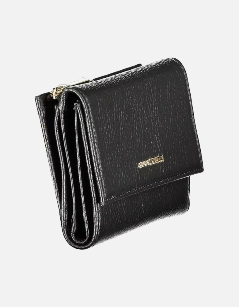 Luxury Designer 3-Compartment Wallet with Coin Pocket and Logo Closure