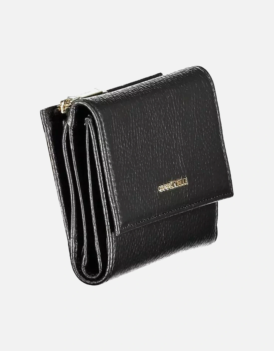 Luxury Designer 3-Compartment Wallet with Coin Pocket and Logo Closure