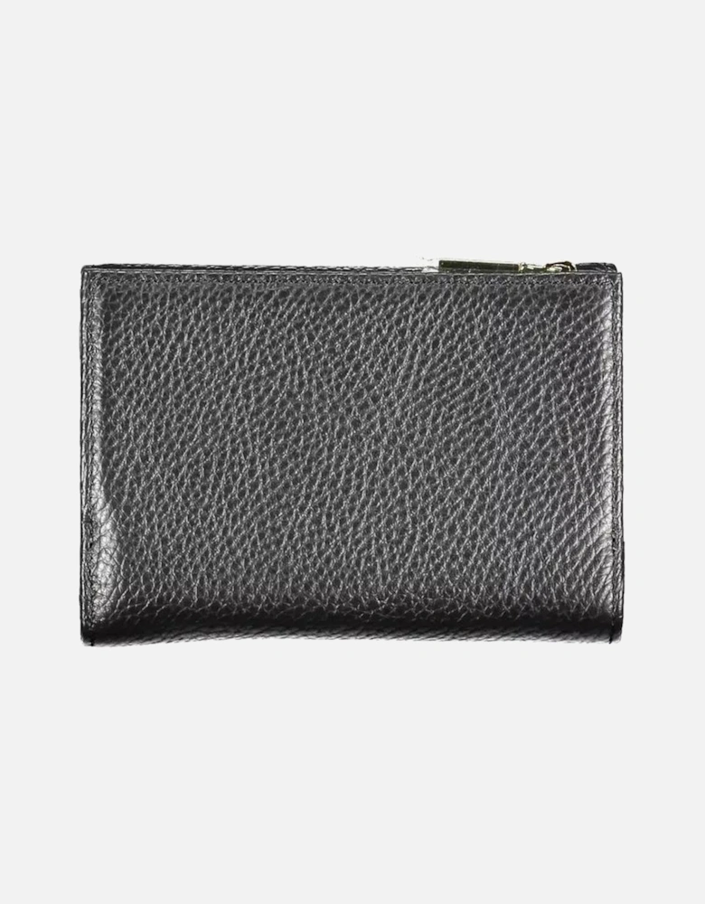Luxury Designer 3-Compartment Wallet with Coin Pocket and Logo Closure