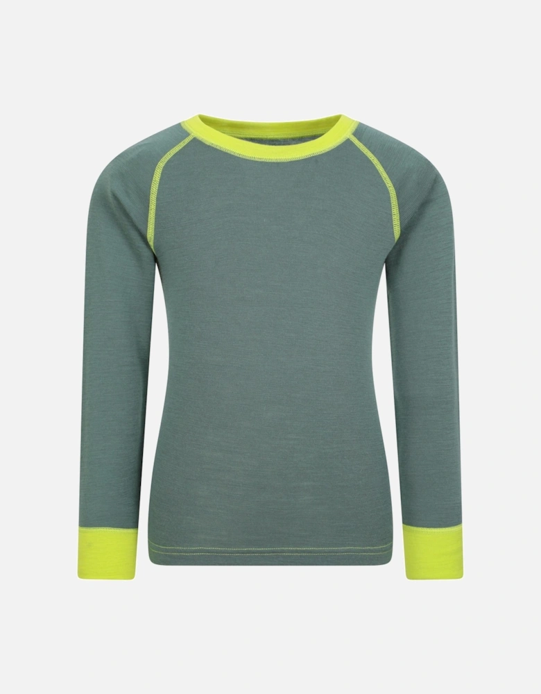 Childrens/Kids Merino II Round Neck Base Layer Top