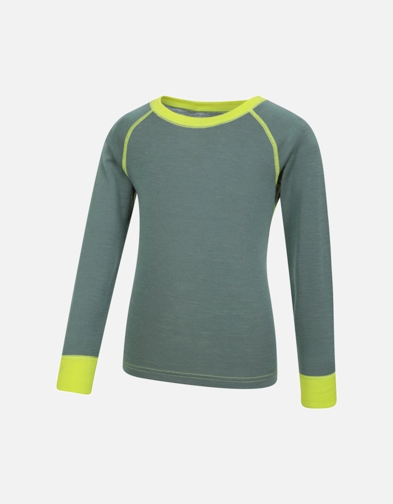 Childrens/Kids Merino II Round Neck Base Layer Top