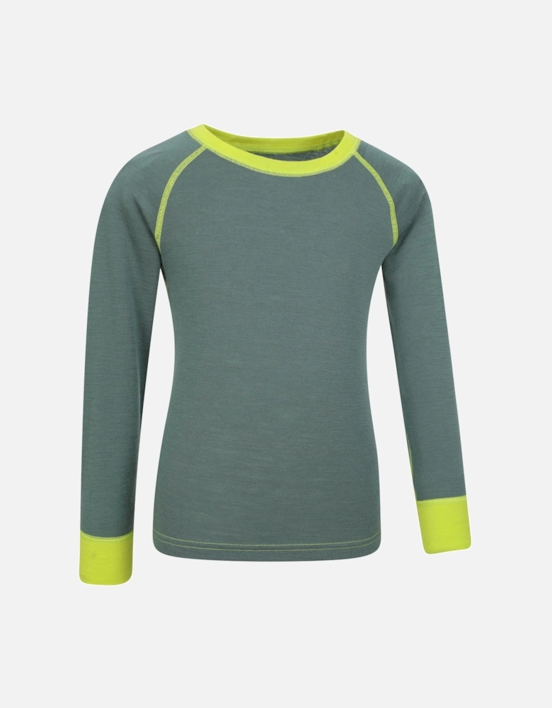 Childrens/Kids Merino II Round Neck Base Layer Top