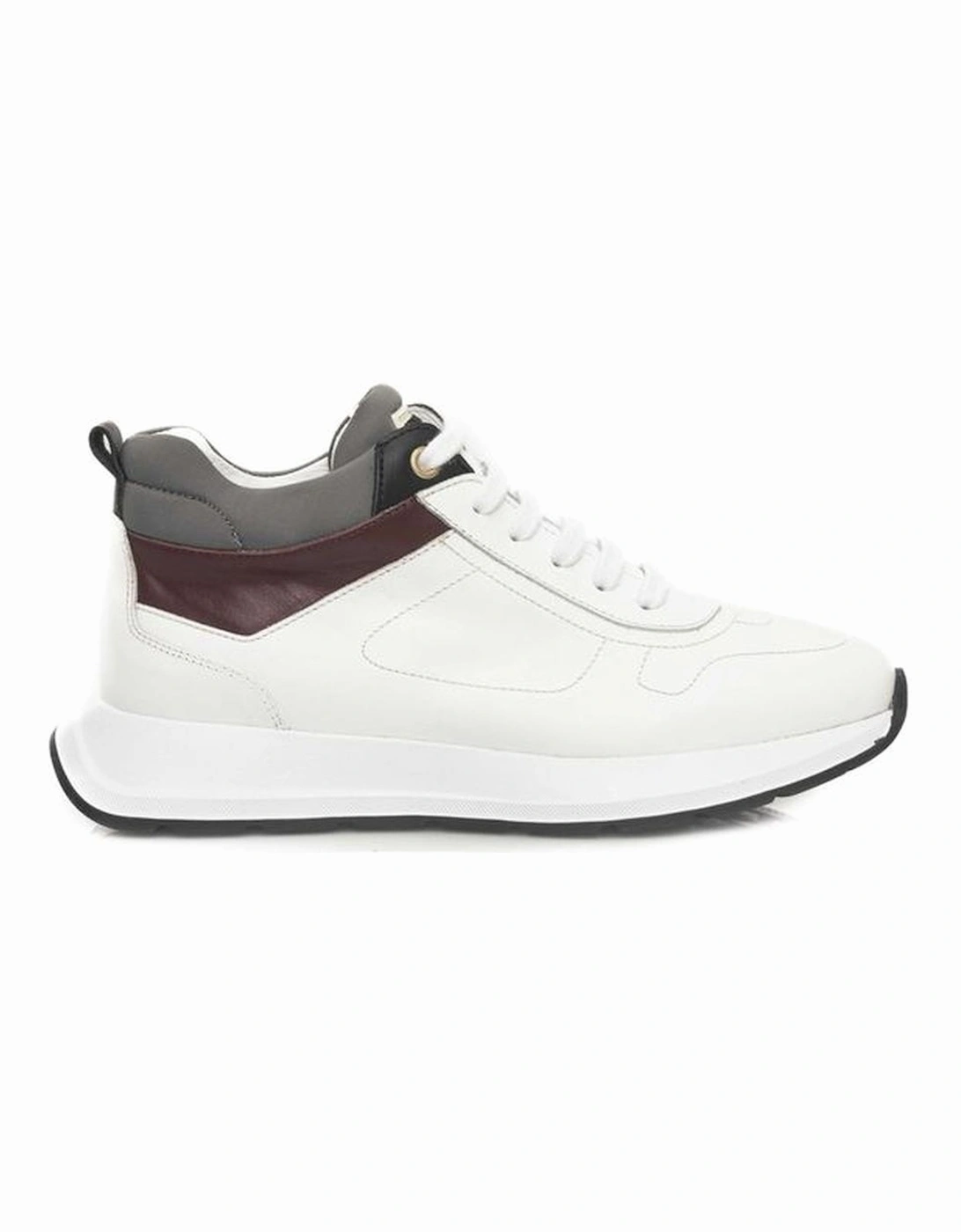 White Leather Women Sneaker, 5 of 4