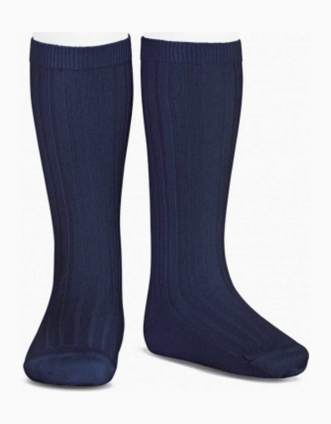 Condor Boy's Navy Ribbed Knee Socks - Navy/Navy - Size: 000 / 0-3 months