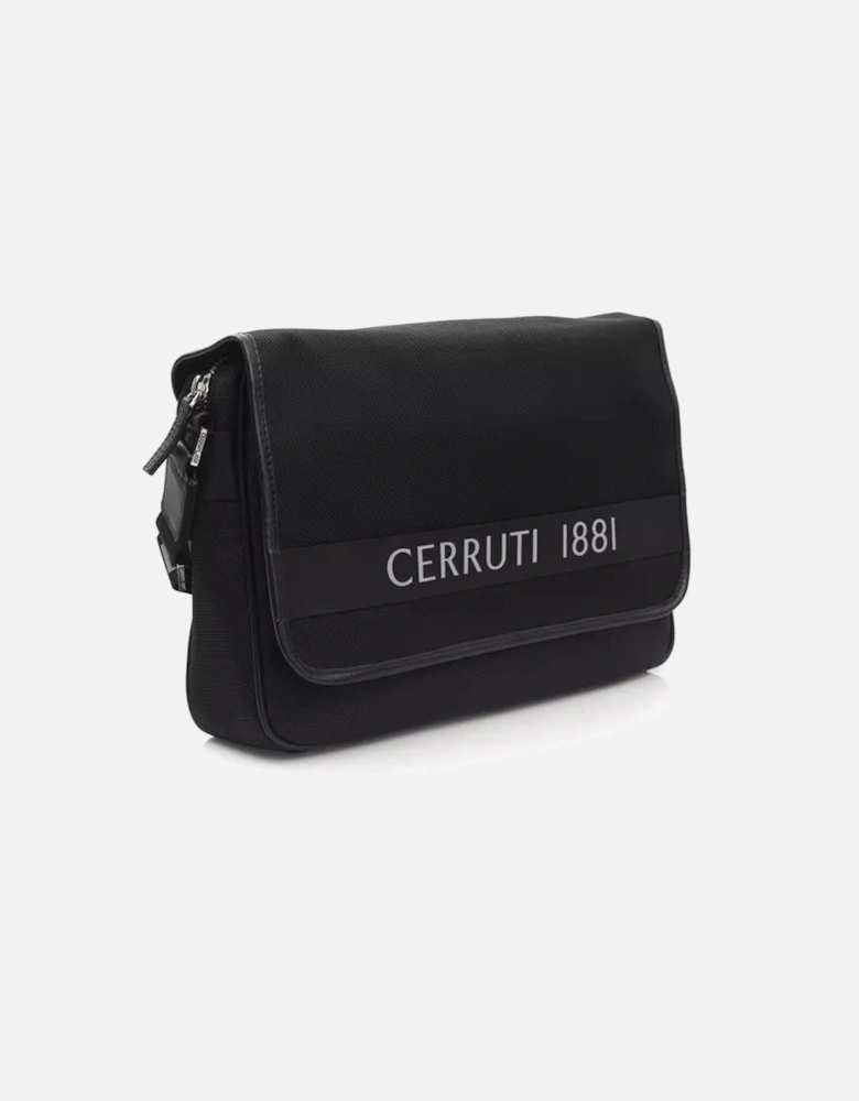 Sophisticated Crossbody Bag with Sleek Logo and Convenient Back Pocket