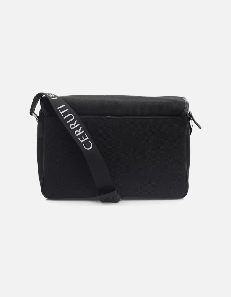 Sophisticated Crossbody Bag with Sleek Logo and Convenient Back Pocket